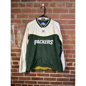 Vintage Y2k Green Bay Packers Reebok Windbreaker NFL Adult Size Medium